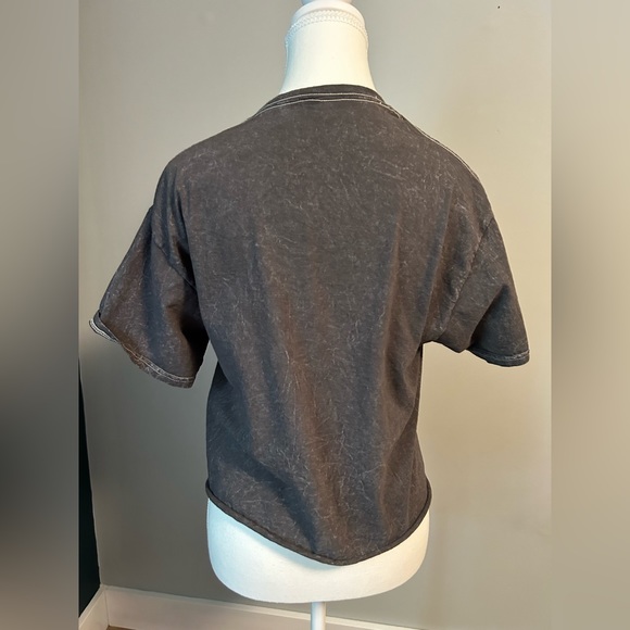 AC/DC band acid wash grey t with sparkly letters size M 💯 % cotton - Picture 7 of 7